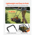 40cm Push Reel Lawn Mower 5-Blade Adjustable Height Grass Catcher 2-Wheel