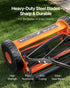 40cm Push Reel Lawn Mower 5-Blade Adjustable Height Grass Catcher 2-Wheel