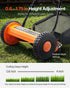 40cm Push Reel Lawn Mower 5-Blade Adjustable Height Grass Catcher 2-Wheel