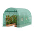 Walk-in Tunnel Greenhouse 9.58x6.43x6.23ft Galvanized Frame PE Cover Green