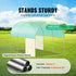 Walk-in Tunnel Greenhouse 11.32x6.4x6.3ft Galvanized Frame PE Cover Green