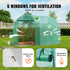 Walk-in Tunnel Greenhouse 11.32x6.4x6.3ft Galvanized Frame PE Cover Green