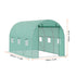 Walk-in Tunnel Greenhouse 11.32x6.4x6.3ft Galvanized Frame PE Cover Green