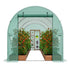 Walk-in Tunnel Greenhouse 11.32x6.4x6.3ft Galvanized Frame PE Cover Green