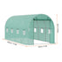 Walk-in Tunnel Greenhouse 14.6x6.36x6.3ft Galvanized Frame PE Cover Green
