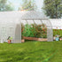 Walk-in Tunnel Greenhouse, 19.4x9.7x6.5 ft Hoop House Greenhouse Tunnel, Plant Hot House with Galvanized Steel Frame, White PE Cover, Roll-up Zipper Door and 12 Windows for Outdoor