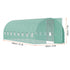 Walk-in Tunnel Greenhouse 27.38x9.5x7.38ft Galvanized Frame PE Cover Green