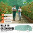 Walk-in Tunnel Greenhouse, 29.5x9.8x6.6 ft Hoop House Greenhouse Tunnel, Peaked Roof Plant Hot House with Galvanized Steel Frame, Green PE Cover, Roll-up Zipper Door and 12 Windows for Outdoor