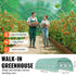 Walk-in Tunnel Greenhouse 29.2x9.7x6.5ft Galvanized Frame PE Cover Green