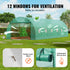 Walk-in Tunnel Greenhouse 29.2x9.7x6.5ft Galvanized Frame PE Cover Green