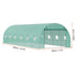 Walk-in Tunnel Greenhouse 29.2x9.7x6.5ft Galvanized Frame PE Cover Green
