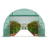 Walk-in Tunnel Greenhouse 29.2x9.7x6.5ft Galvanized Frame PE Cover Green