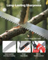 Manual Pole Saw, 118-809.3 cm Extendable Pole Tree Pruner with Scissors, Sharp 65Mn Steel Blade, Lightweight Fiberglass Handle Pole, for High Branch Trimming, Pruning Tool for Palms and Shrubs