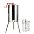 Manual Honey Extractor 3-Frame Stainless Steel Beekeeping Spinner, Kit