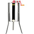 Manual Honey Extractor, 3 Frames Honey Spinner Extractor, Stainless Steel Beekeeping Extraction, Honeycomb Drum Spinner with Lid, Apiary Centrifuge Equipment with Height Adjustable Stand
