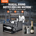 Manual Round Labeling Machine, 15-20pcs/min, Bottle Label Applicator for Round Bottles, Adjustable Manual Round Bottle Labeler Suitable for Round Bottle Diameter 20-120 mm (with Pressing Bar)