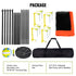 4-Way Volleyball Net, Adjustable Height Badminton Net Set for Backyard Beach Lawn, Outdoor Portable Volleyball Net with Carrying Bag, 4 Square Quick Assemble Game Set For Kids And Adults