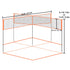 4-Way Volleyball Net, Adjustable Height Badminton Net Set for Backyard Beach Lawn, Outdoor Portable Volleyball Net with Carrying Bag, 4 Square Quick Assemble Game Set For Kids And Adults