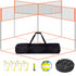 4-Way Volleyball Net, Adjustable Height Badminton Net Set for Backyard Beach Lawn, Outdoor Portable Volleyball Net with Carrying Bag, 4 Square Quick Assemble Game Set For Kids And Adults