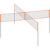 4-Way Volleyball Net, Adjustable Height Badminton Net Set for Backyard Beach Lawn, Outdoor Portable Volleyball Net with Carrying Bag, 4 Square Quick Assemble Game Set For Kids And Adults