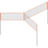 4-Way Volleyball Net, Adjustable Height Badminton Net Set for Backyard Beach Lawn, Outdoor Portable Volleyball Net with Carrying Bag, 4 Square Quick Assemble Game Set For Kids And Adults