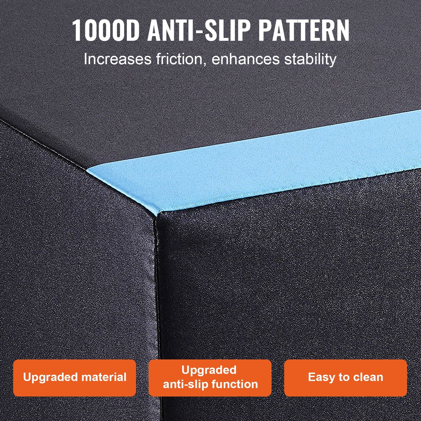 3 in 1 Foam Plyometric Jump Box 30 24 20 Inch Anti-Slip Black