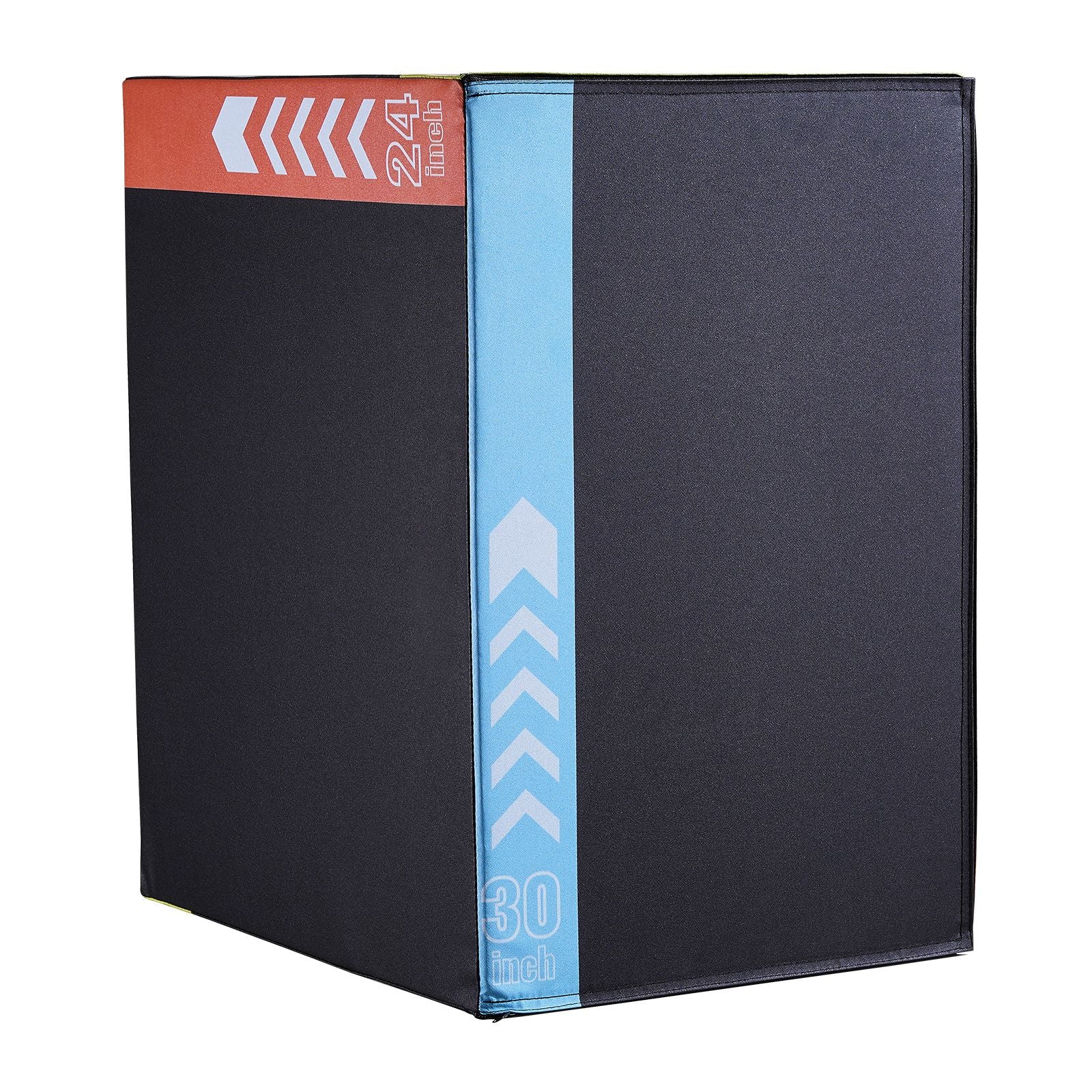 3 in 1 Foam Plyometric Jump Box 30 24 20 Inch Anti-Slip Black