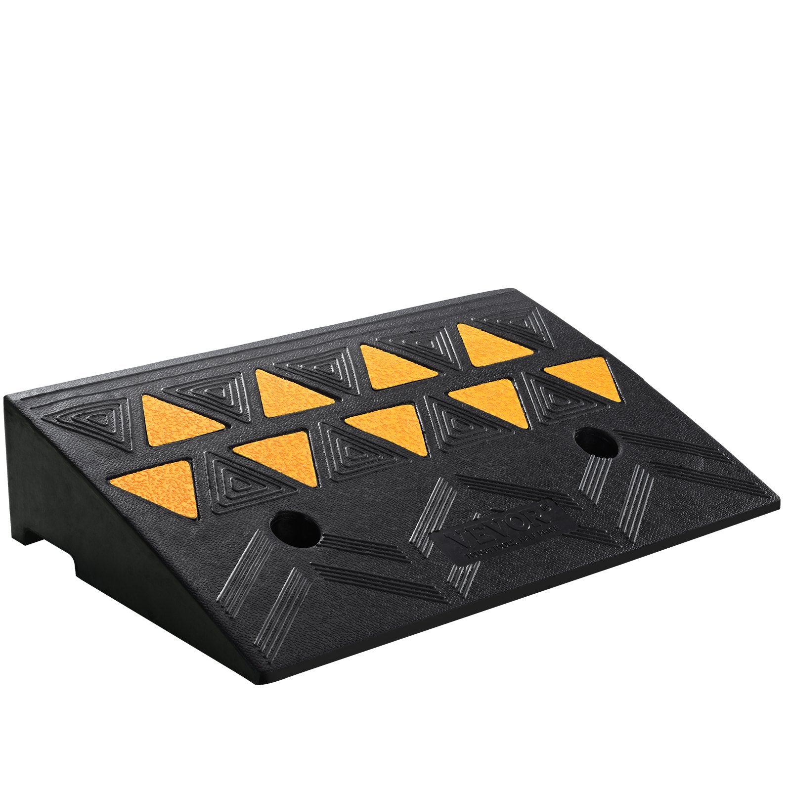 Rubber Curb Ramp 10.8 cm Rise Height Sidewalk Curb Ramp, 30 cm Width 50 cm Length Driveway Ramp for Curb, 15T Heavy Duty Rubber Ramp for Forklifts, Trucks, Buses, Cars, Wheelchairs, Bikes
