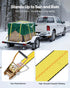 Ratchet Straps, 50.8 mm x 9.1 m, Heavy Duty Tie Down Straps with Double J Hook, 4536 kg Break Strength, Tie Down Ratcheting for Moving, Trailers, Motorcycles, Kayaks, Car Roof, 10 Pack