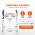 Raised Toilet Seat, 7-Position Height Adjustment 655-805 Mm, 158.7 kg Weight Capacity, with Comfort Padded Aluminum Frame, Universal Toilet Seat Riser, for Elderly, Handicap, Pregnant, Medical