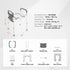 Raised Toilet Seat, 7-Position Height Adjustment 655-805 Mm, 158.7 kg Weight Capacity, with Comfort Padded Aluminum Frame, Universal Toilet Seat Riser, for Elderly, Handicap, Pregnant, Medical