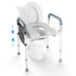 Raised Toilet Seat, 7-Position Height Adjustment 655-805 Mm, 158.7 kg Weight Capacity, with Comfort Padded Aluminum Frame, Universal Toilet Seat Riser, for Elderly, Handicap, Pregnant, Medical