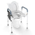 Raised Toilet Seat, 7-Position Height Adjustment 655-805 Mm, 158.7 kg Weight Capacity, with Comfort Padded Aluminum Frame, Universal Toilet Seat Riser, for Elderly, Handicap, Pregnant, Medical