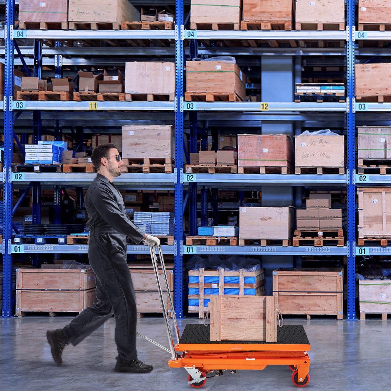 Hydraulic Lift Table Cart, 330lbs Capacity 50