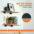 6PCS Heavy Duty Floating Shelf Brackets 16cm Black Steel Wall Mount