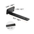 6PCS Heavy Duty Floating Shelf Brackets 16cm Black Steel Wall Mount