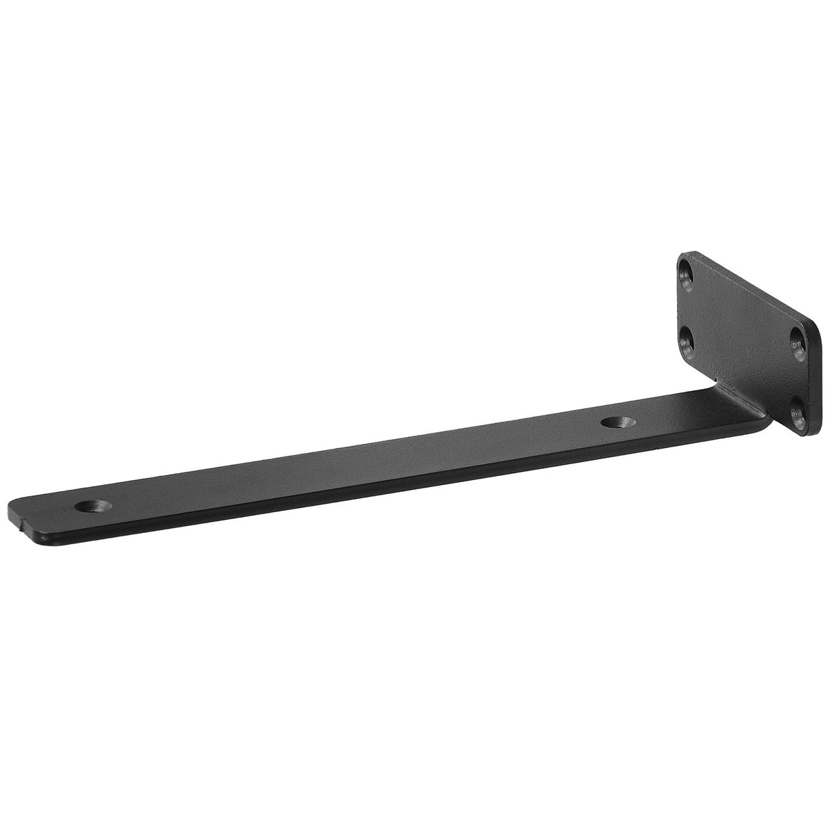 6PCS Heavy Duty Floating Shelf Brackets 16cm Black Steel Wall Mount
