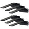 Shelf Bracket, 16cmL x 10cmW x 4.5cmH 6 Pcs, Heavy Duty Floating Shelf Brackets, Brackets for Shelves, 5mm Thick Matte Black L Shelf Bracket,Steel Shelving Brackets with 72.6 kg Load Capacity
