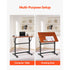 Drafting Table Adjustable 0°–90° Tilt Wooden Drawing Desk with H-Frame