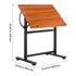 Drafting Table Adjustable 0°–90° Tilt Wooden Drawing Desk with H-Frame