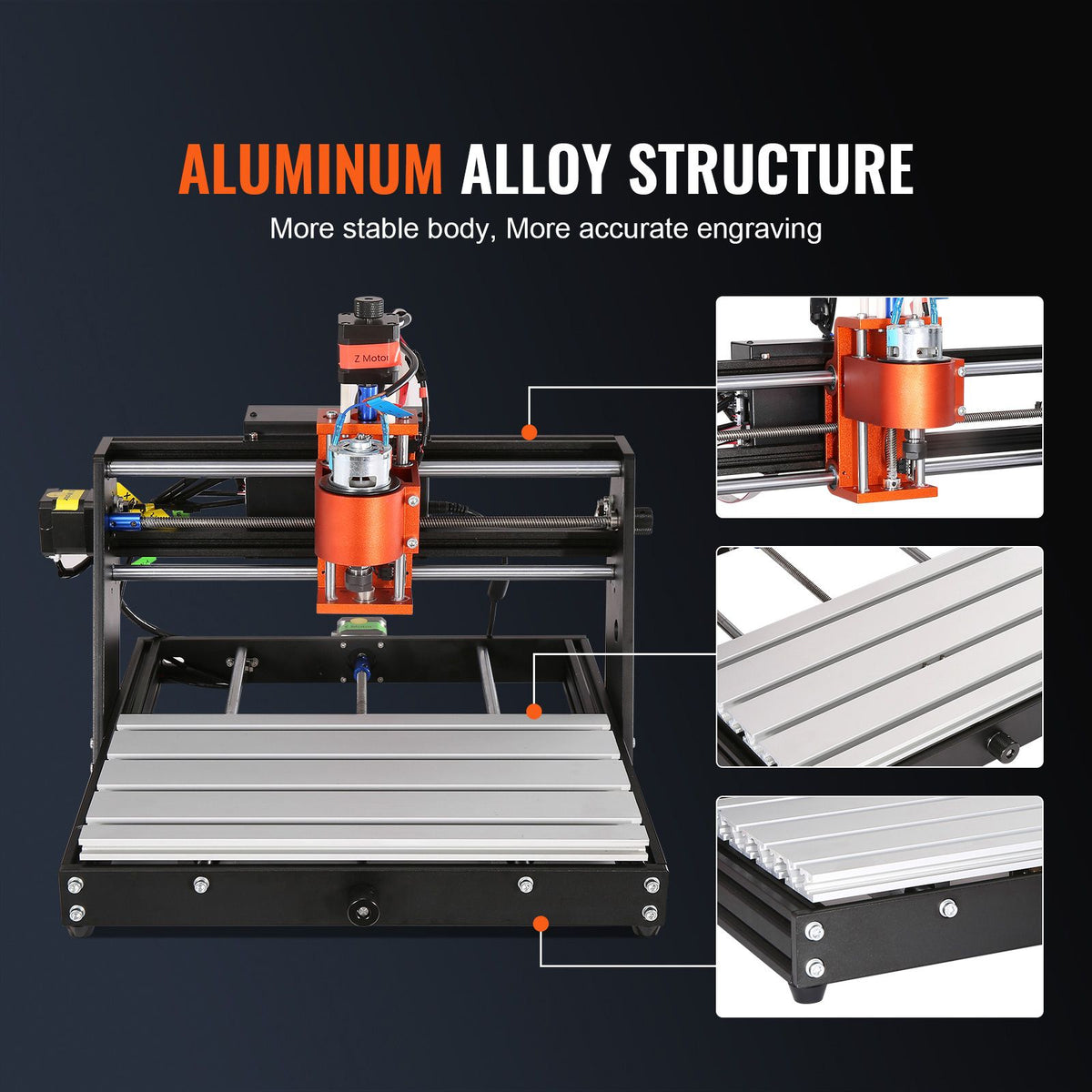 120W CNC Router Machine GRBL 3 Axis Wood Engraving Milling Kit