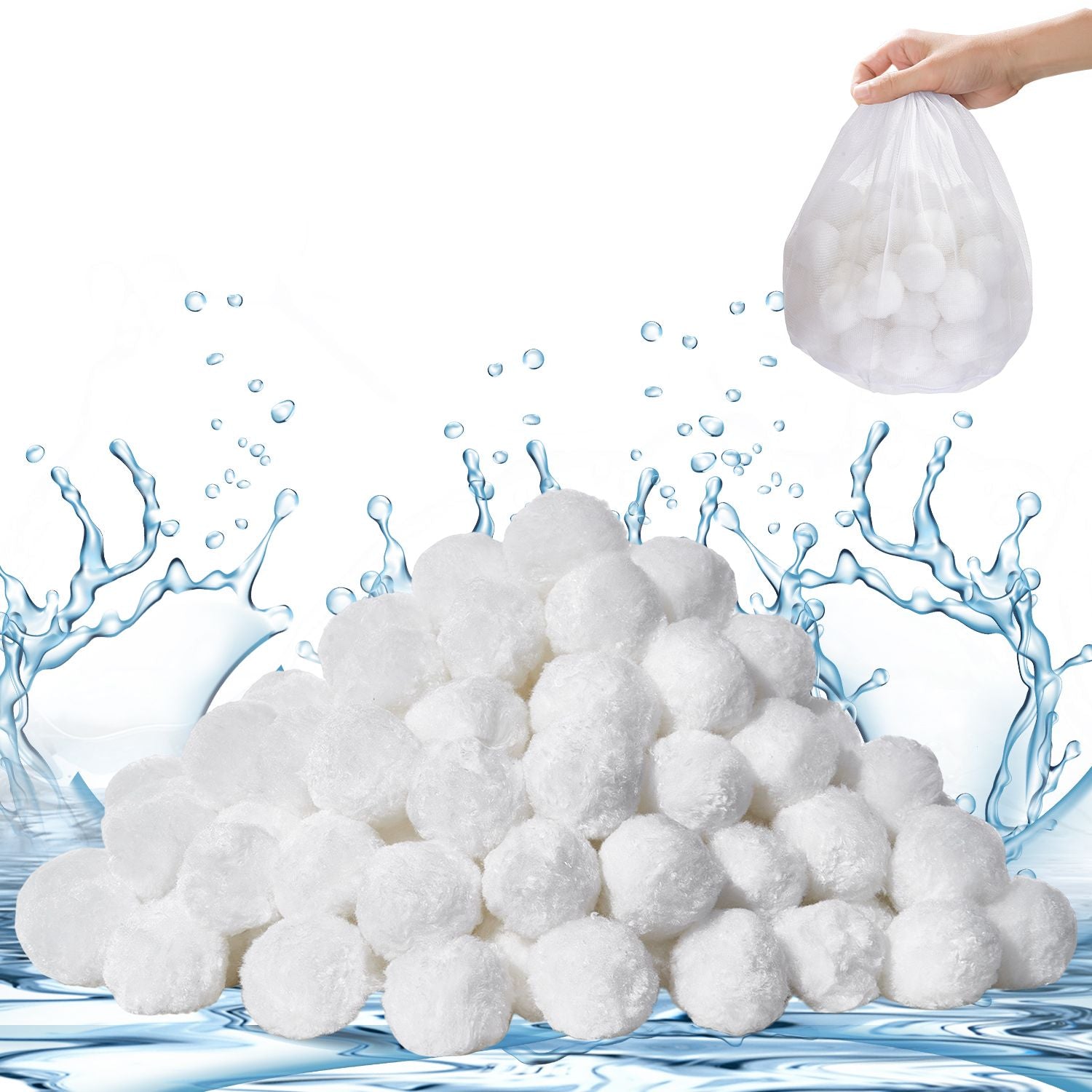Pool Filter Balls for Sand Filter Pump 0.7 kg Reusable for Swimming Pool