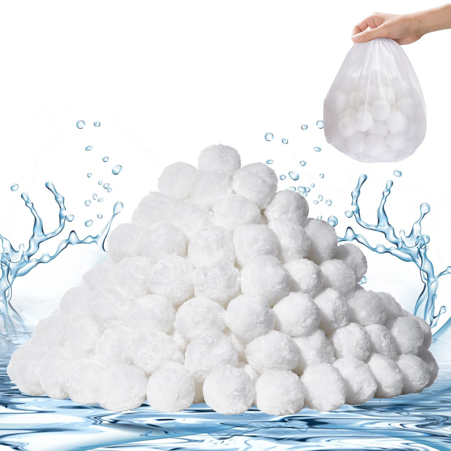 Pool Filter Balls for Sand Filter Pump 1.56 kg Reusable for Swimming Pool