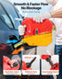 Fuel Container, 5 L, Gas Can with Spout and Lockable Bracket, 15 L/min Max Flow Rate, Secure & Leak-proof, Portable Flat Fluid Container for Most Cars Motorcycle ATV UTV, Red