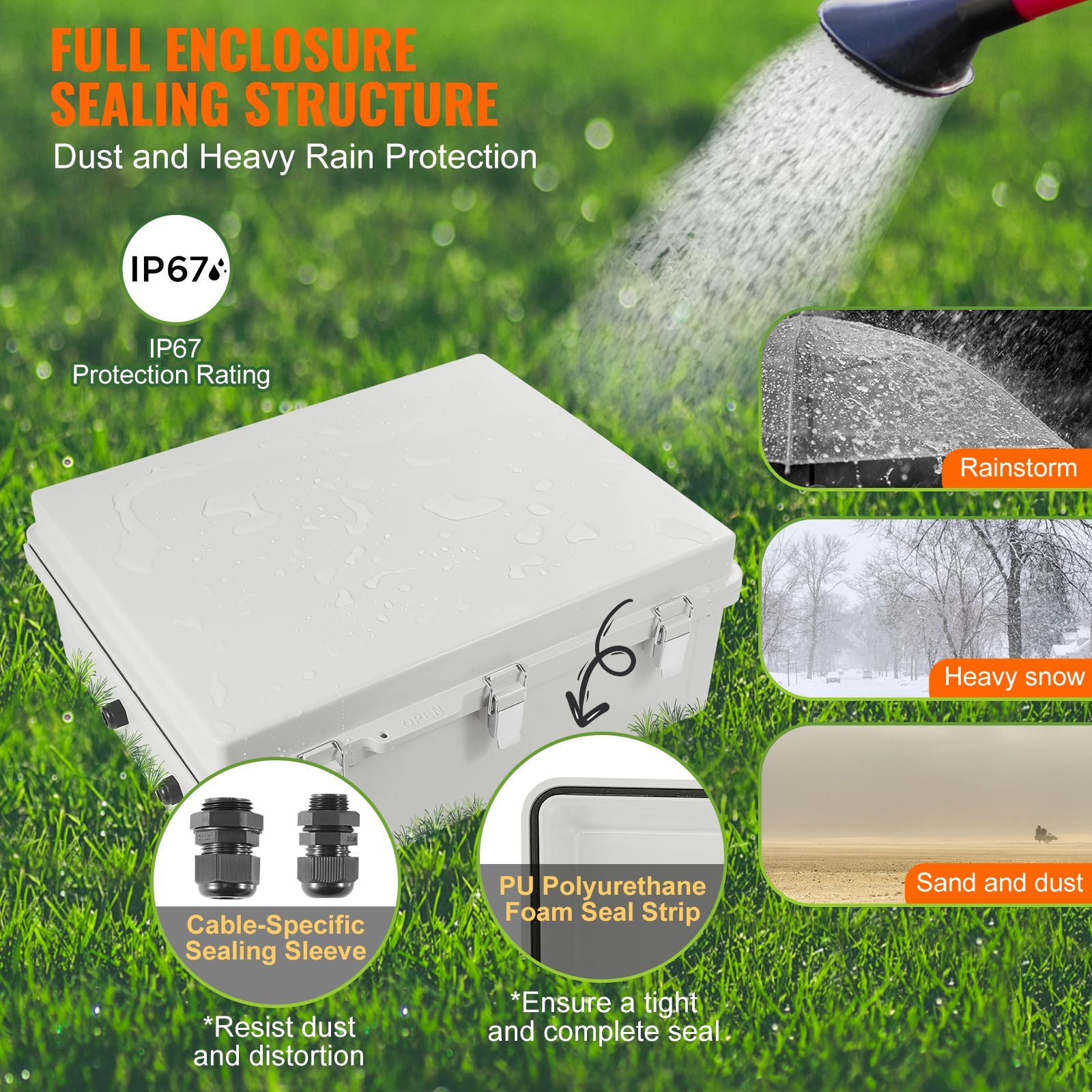 IP67 ABS Electrical Junction Box 350x250x150mm Waterproof Enclosure