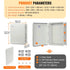 Outdoor Electrical Junction Box, 350 x 250 x 150 mm, ABS Plastic Electrical Enclosure Box with Hinged Cover Stainless Steel Latch, IP67 Dustproof Waterproof for Outdoor Electrical Projects