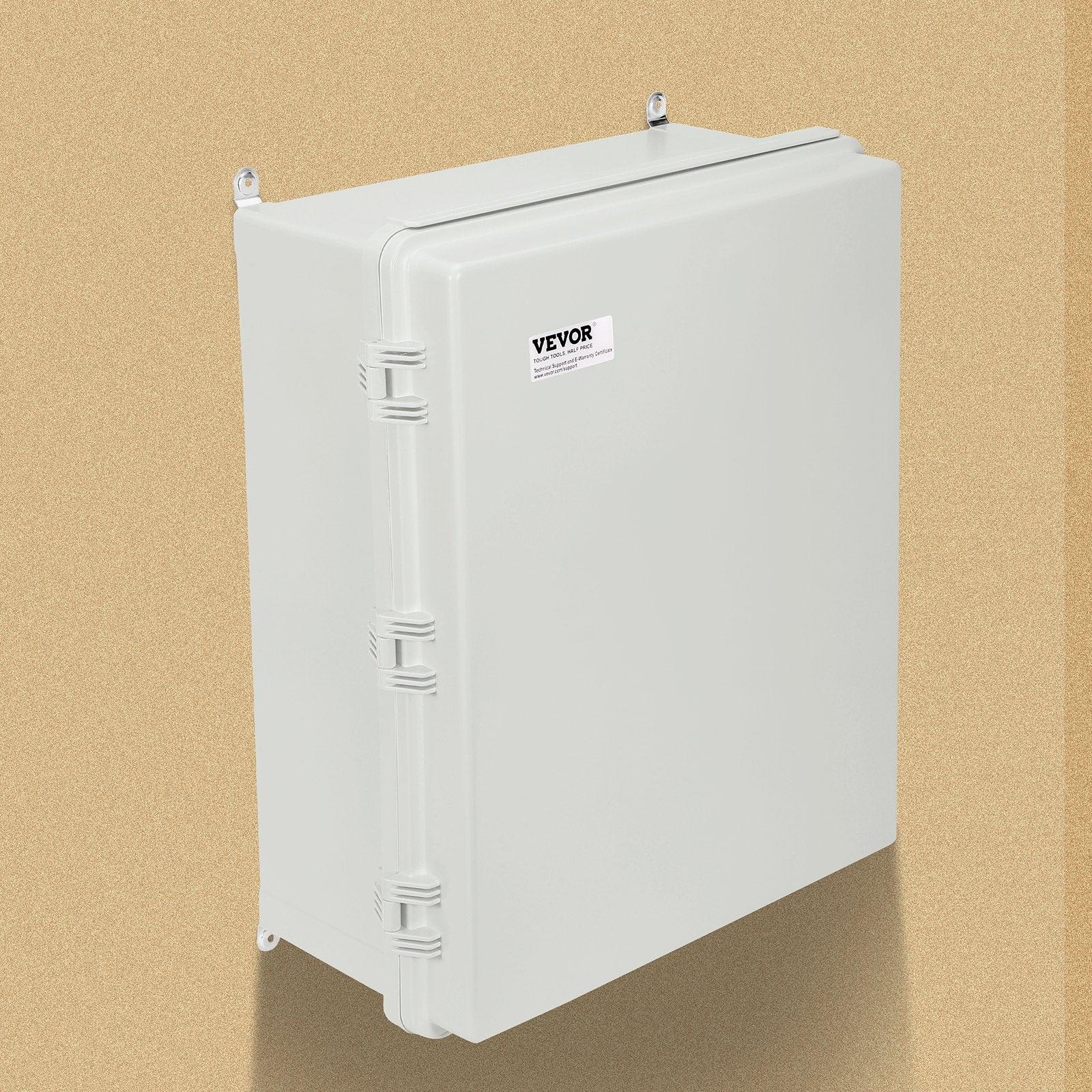 Outdoor Electrical Junction Box, 350 x 250 x 150 mm, ABS Plastic Electrical Enclosure Box with Hinged Cover Stainless Steel Latch, IP67 Dustproof Waterproof for Outdoor Electrical Projects