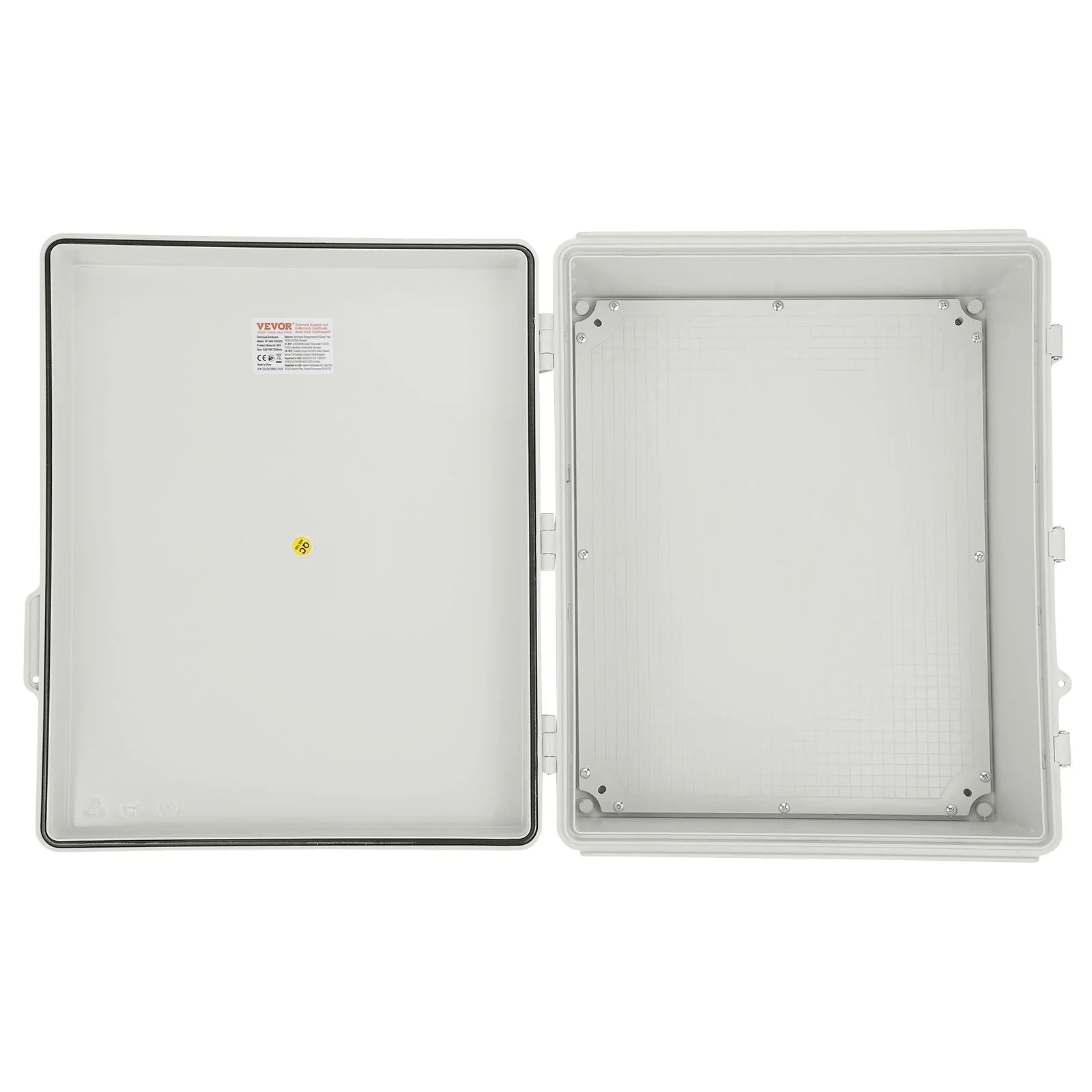 Outdoor Electrical Junction Box, 350 x 250 x 150 mm, ABS Plastic Electrical Enclosure Box with Hinged Cover Stainless Steel Latch, IP67 Dustproof Waterproof for Outdoor Electrical Projects