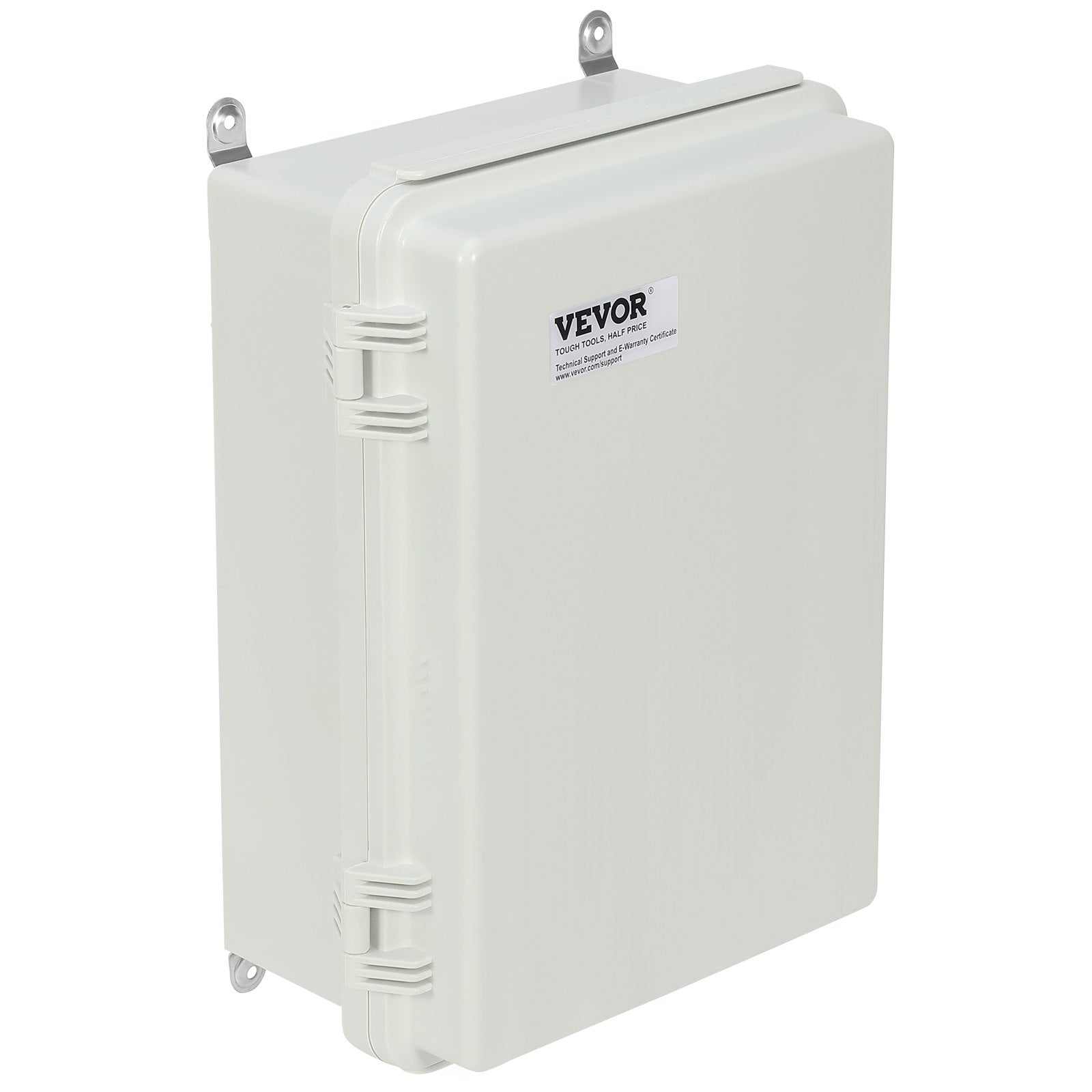 Outdoor Electrical Junction Box, 430 x 330 x 180 mm, ABS Plastic Electrical Enclosure Box with Hinged Cover Stainless Steel Latch, IP67 Dustproof Waterproof for Outdoor Electrical Projects, 17 x 13 x 7 inch