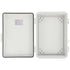 Outdoor Electrical Junction Box, 430 x 330 x 180 mm, ABS Plastic Electrical Enclosure Box with Hinged Cover Stainless Steel Latch, IP67 Dustproof Waterproof for Outdoor Electrical Projects, 17 x 13 x 7 inch